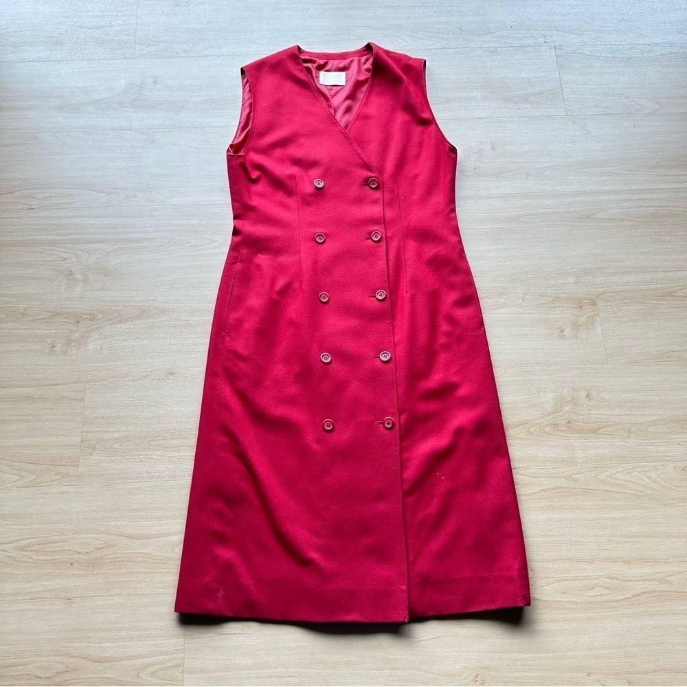 Vintage Pendleton Bright Red Double Breasted Slee… - image 1